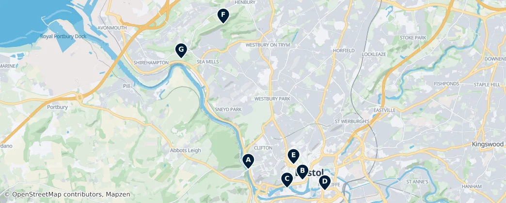 Map of Bristol