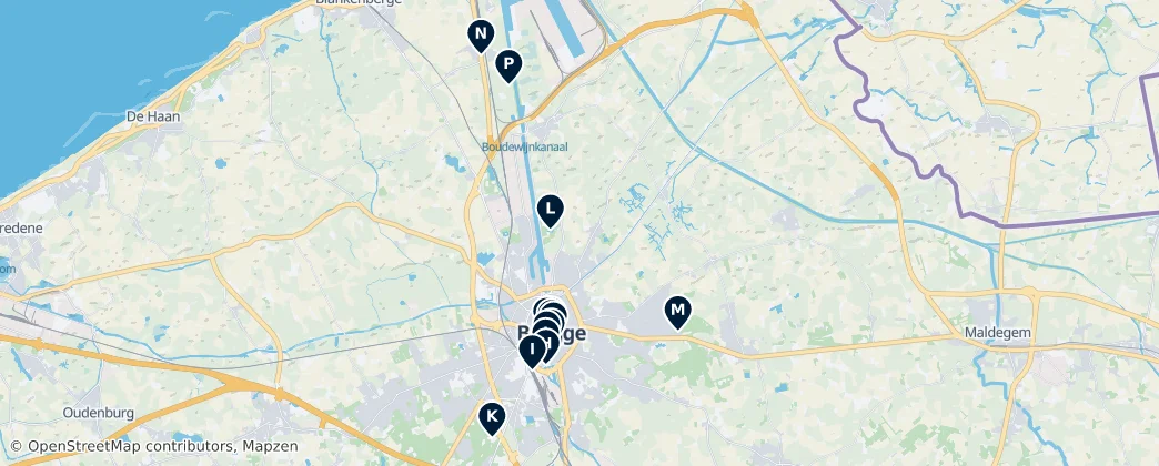 Map of Bruges
