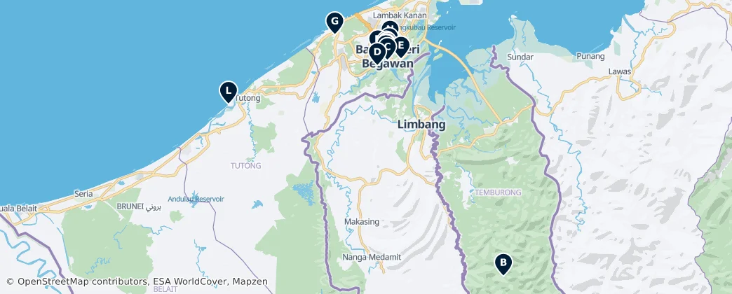 Map of Brunei