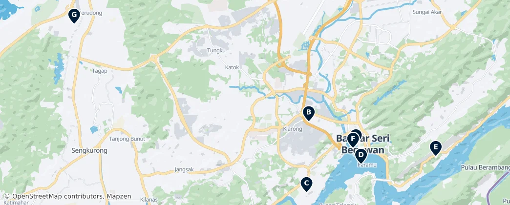 Map of Brunei-Muara District