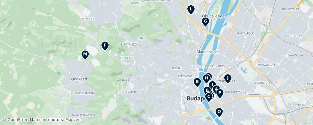 Map of Budapesti kistérség