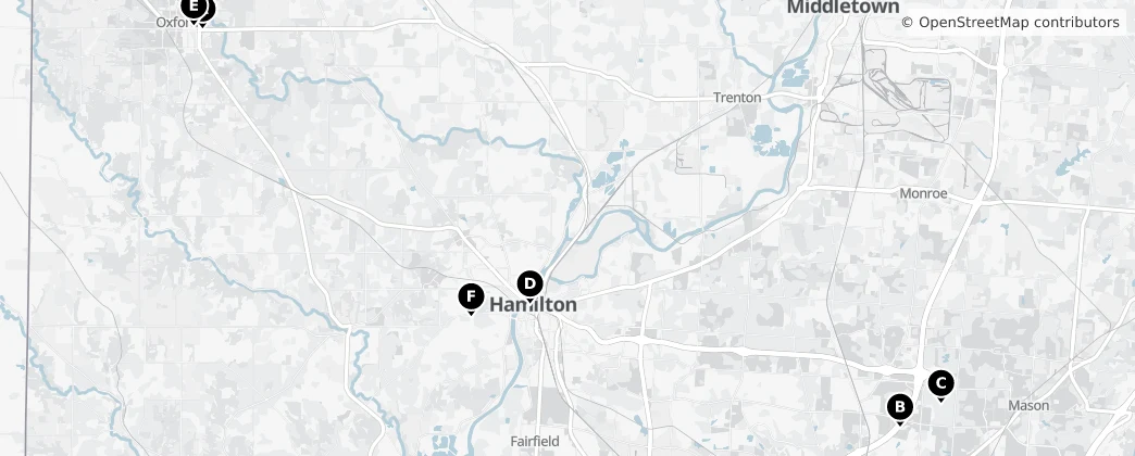 Map of Butler