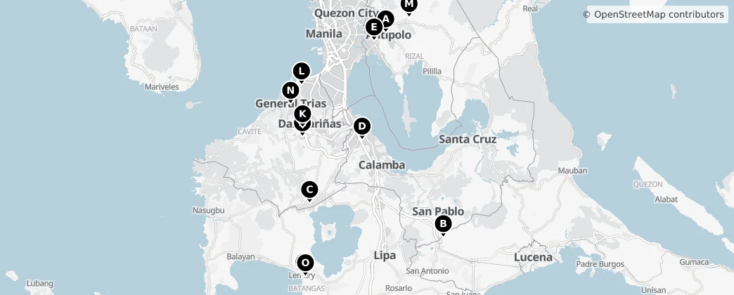 Map of Calabarzon