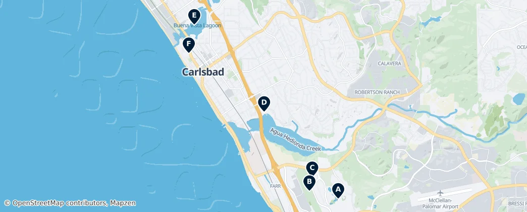 Map of Carlsbad