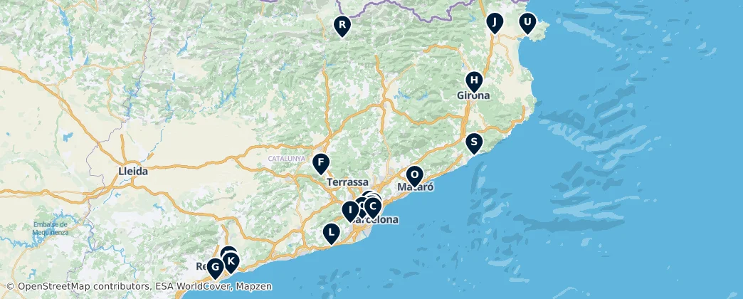 Map of Catalonia