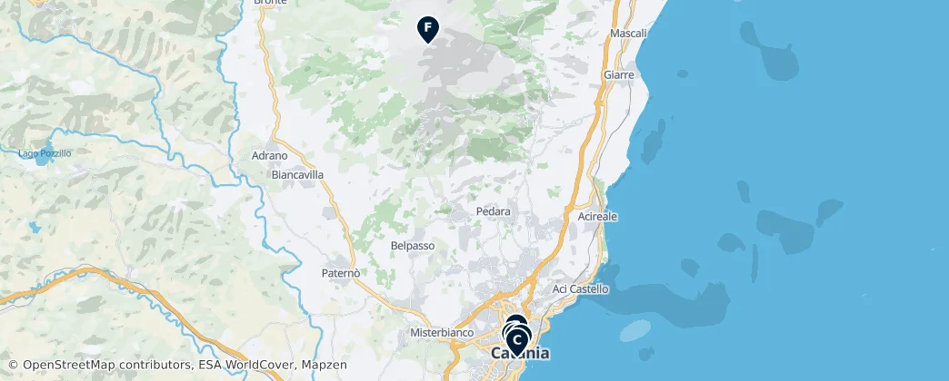 Map of Catania