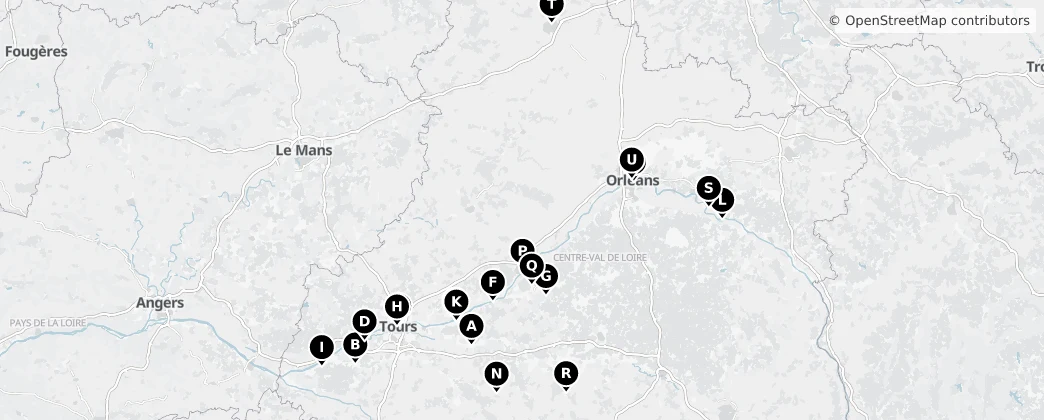 Map of Centre-Val de Loire