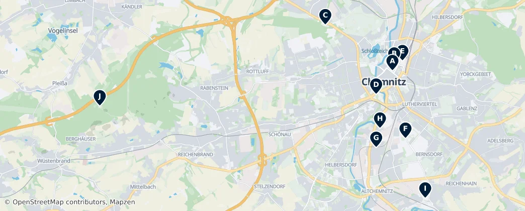 Map of Chemnitz