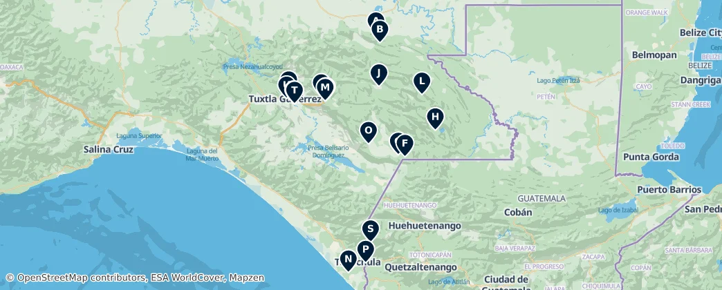 Map of Chiapas