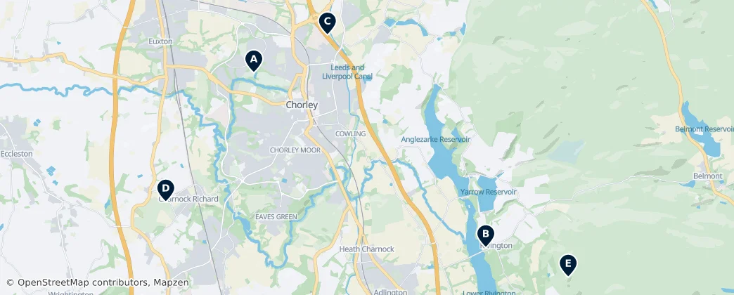 Map of Chorley