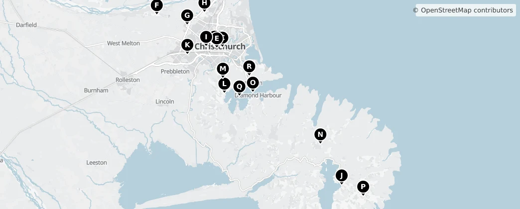 Map of Christchurch City