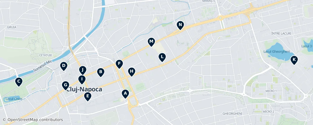 Map of Cluj-Napoca