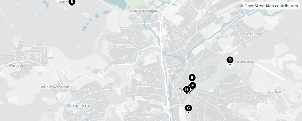 Map of Coburg