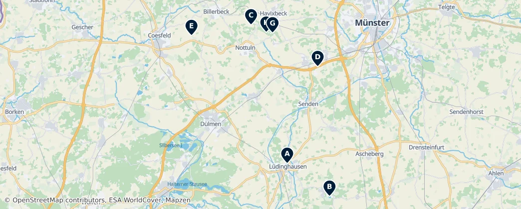 Map of Coesfeld