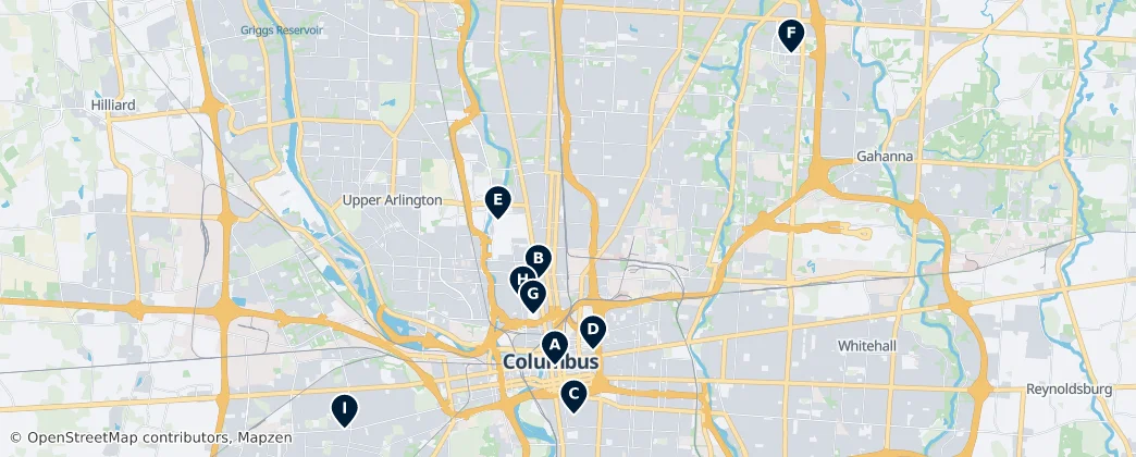 Map of Columbus