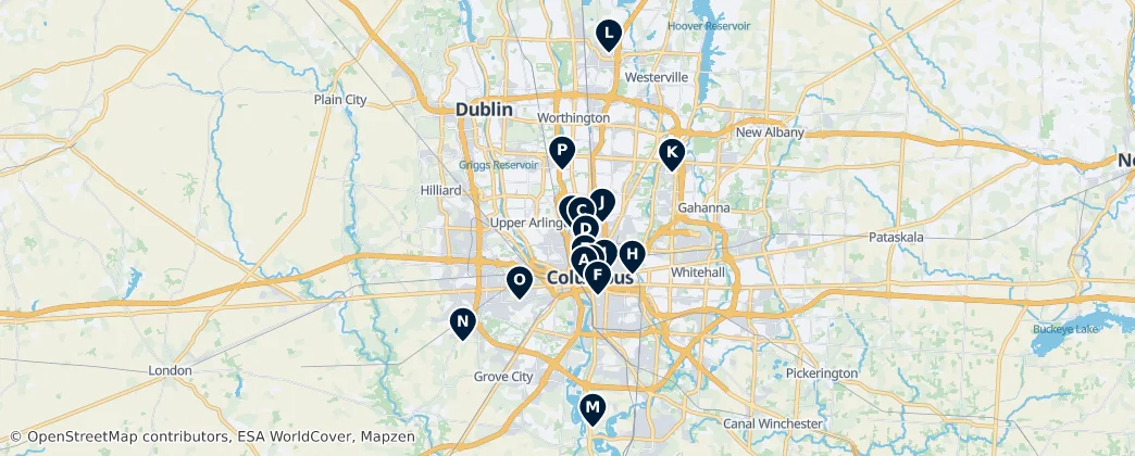 Map of Columbus