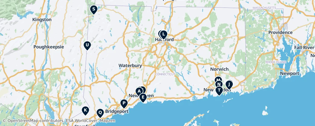Map of Connecticut