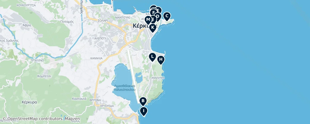 Map of Corfu