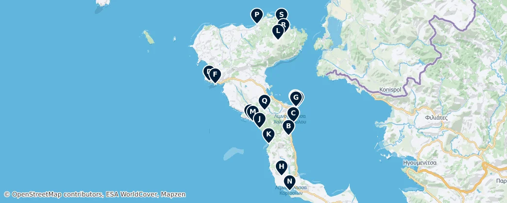 Map of Corfu