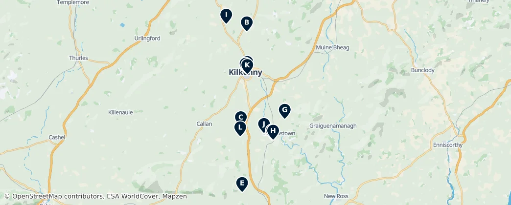 Map of County Kilkenny