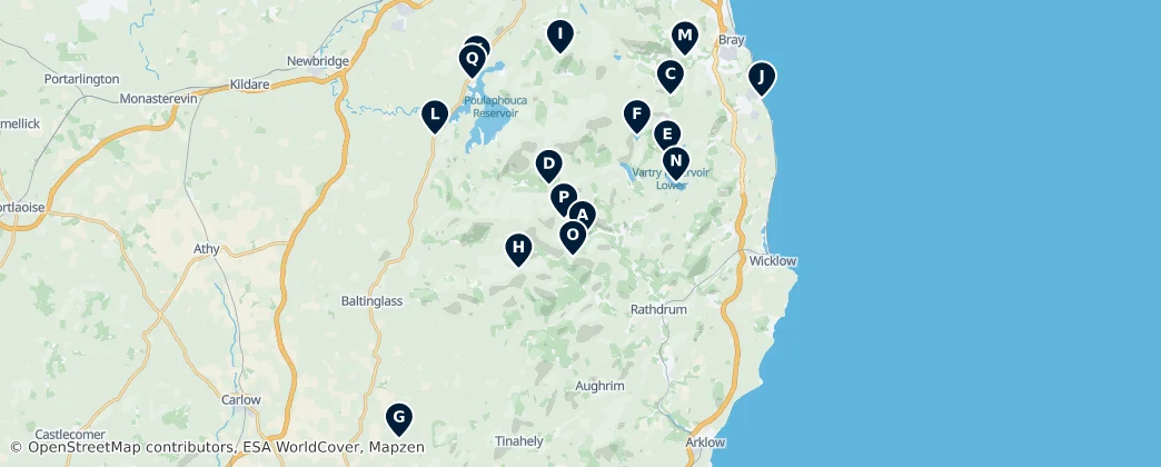 Map of County Wicklow