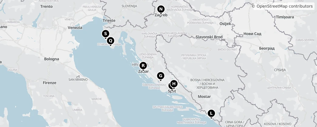 Map of Croatia