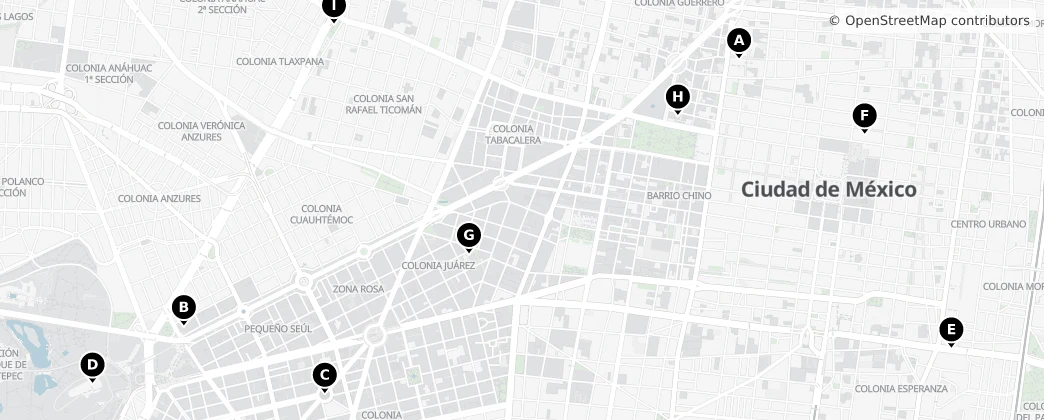 Map of Cuauhtémoc