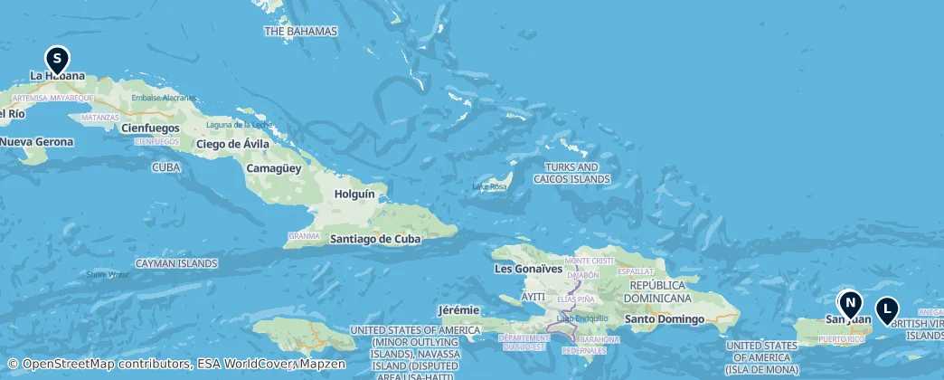 Map of Cuba