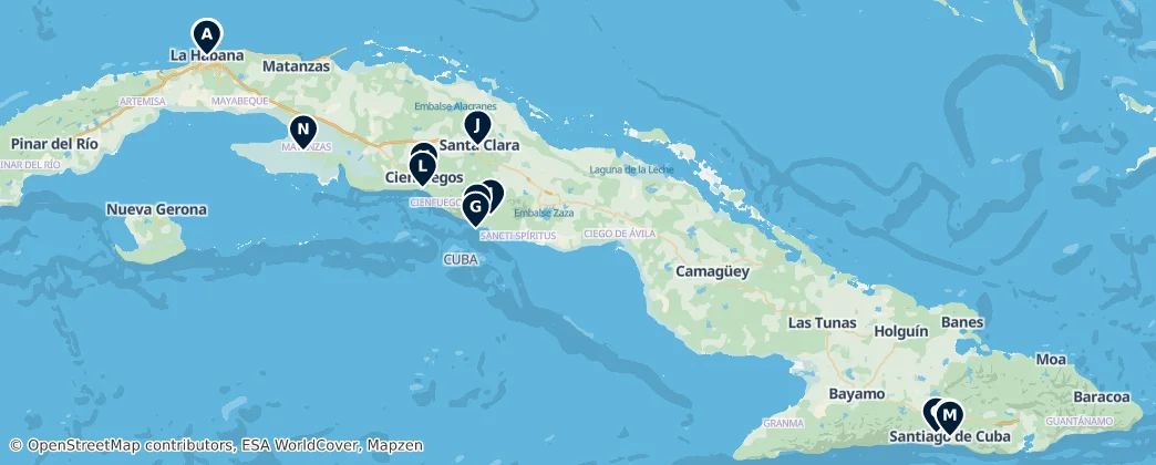 Map of Cuba
