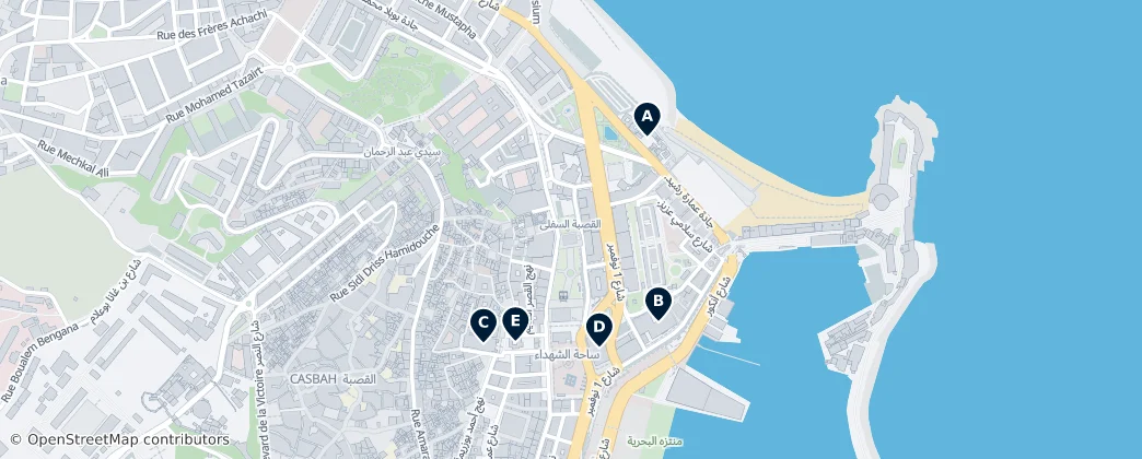 Map of Bab El Oued District