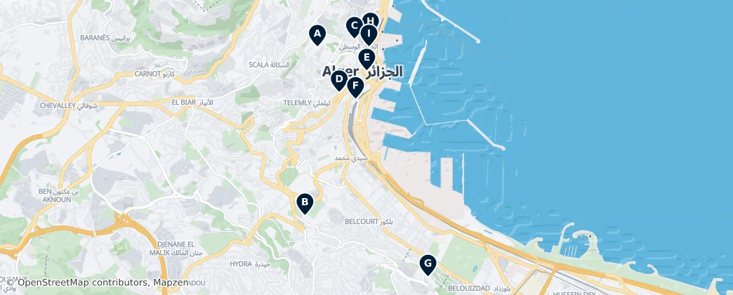 Map of Sidi M'Hamed District