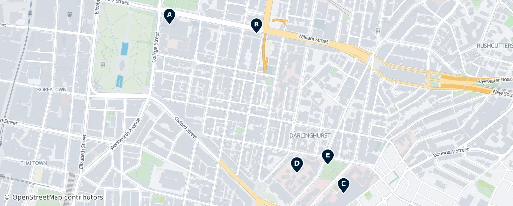 Map of Darlinghurst