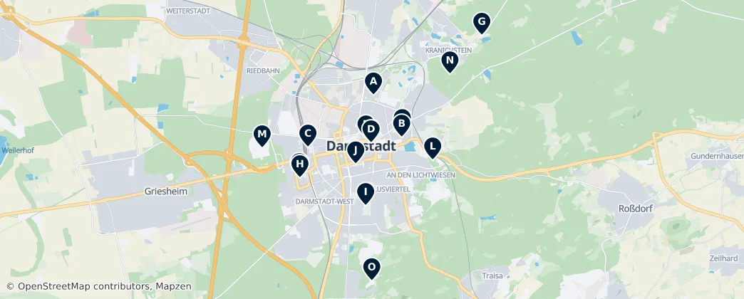 Map of Darmstadt