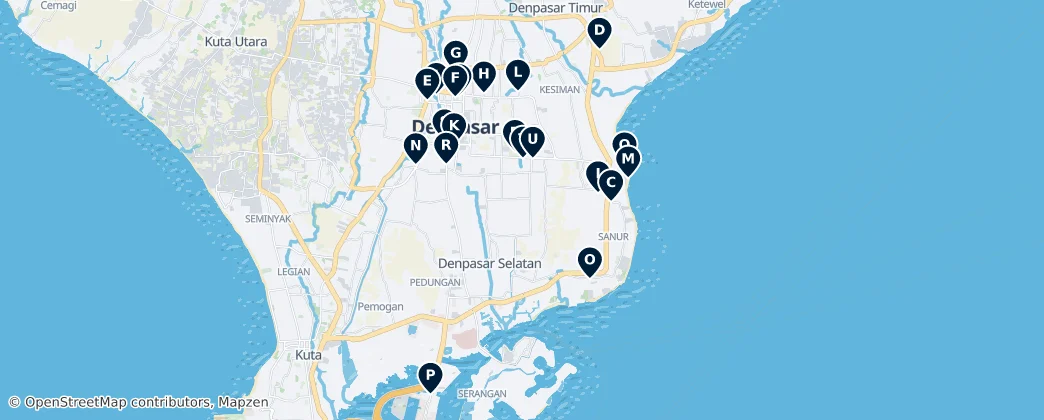 Map of Denpasar