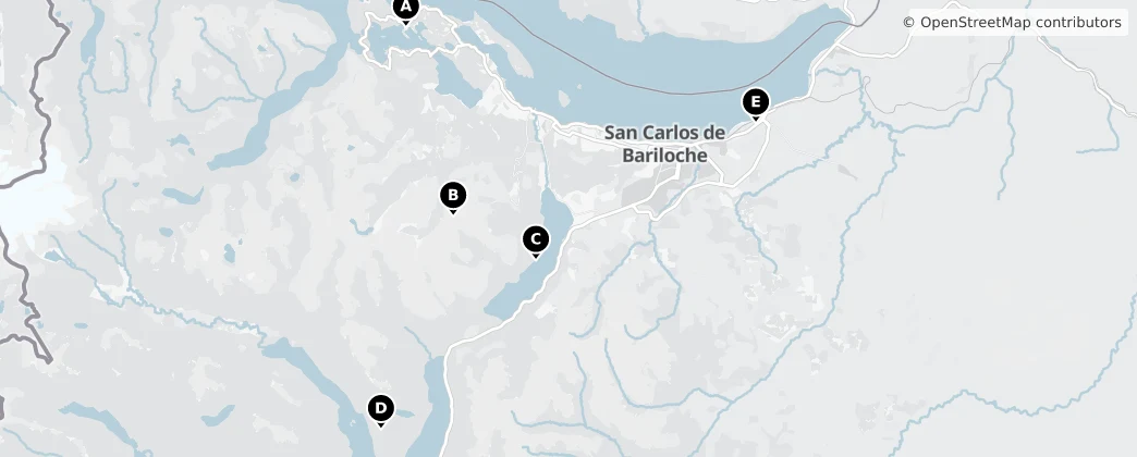 Map of Bariloche Department