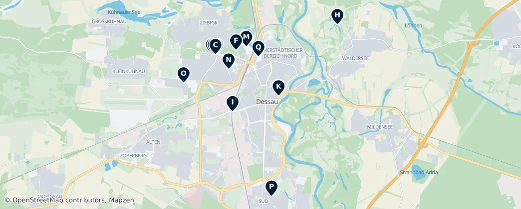 Map of Dessau