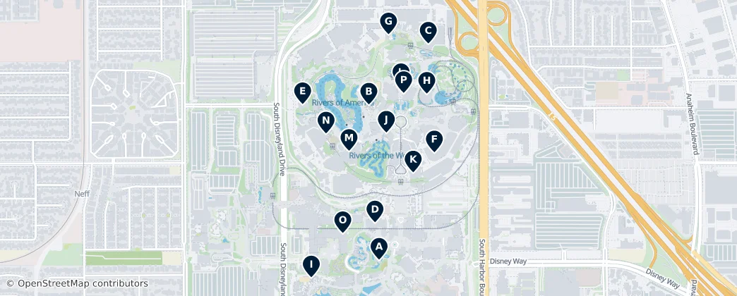 Map of Disneyland Resort