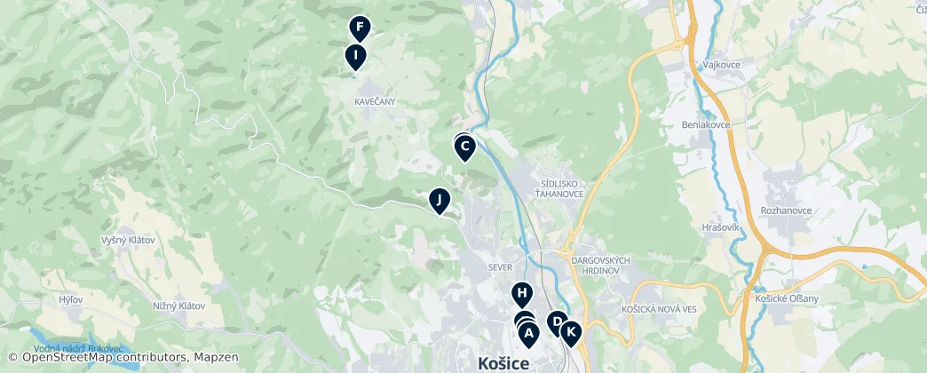 Map of Košice I