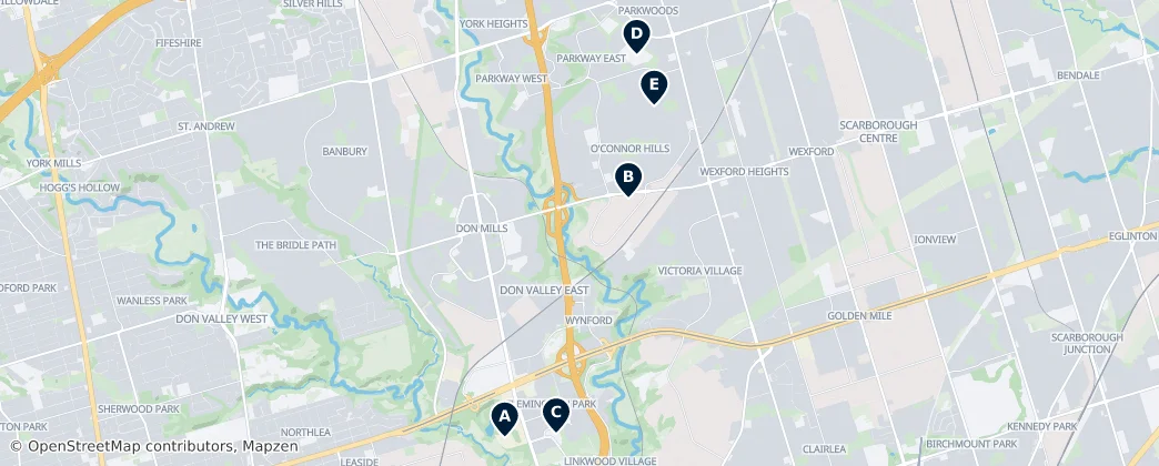 Map of Don Valley East