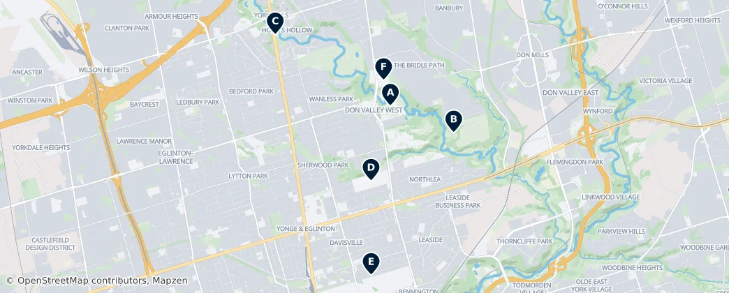 Map of Don Valley West