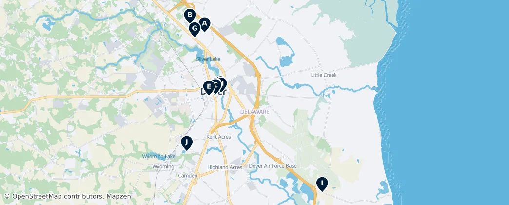 Map of Dover