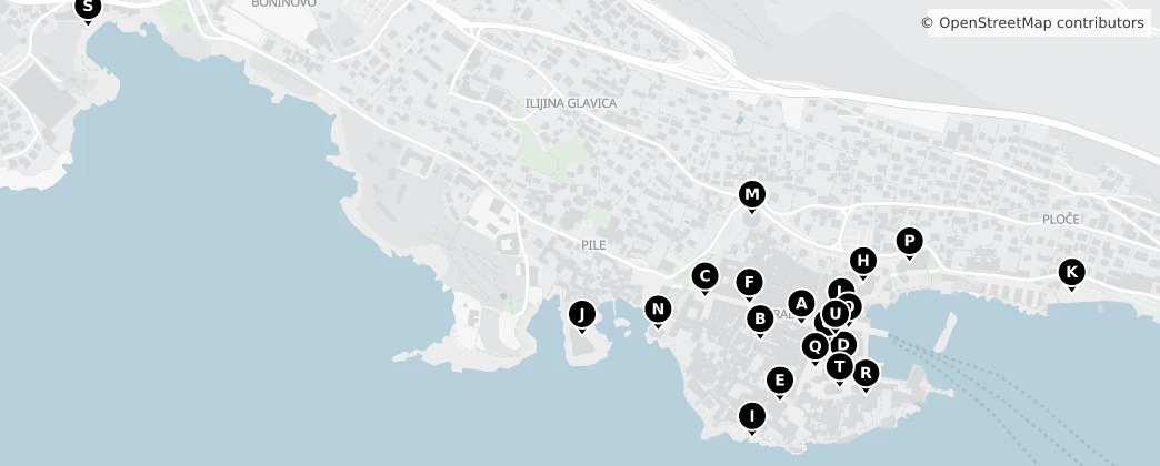 Map of Dubrovnik