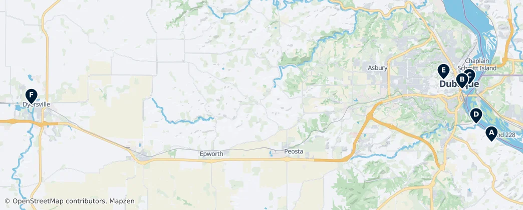Map of Dubuque