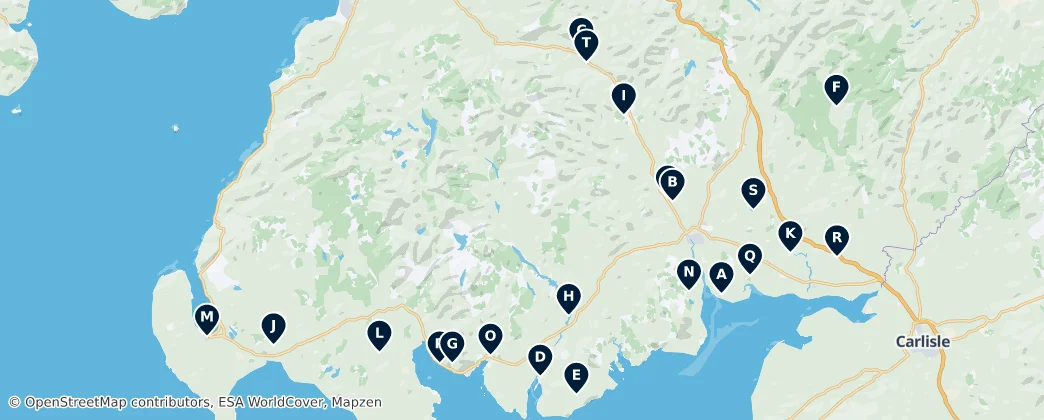 Map of Dumfries and Galloway