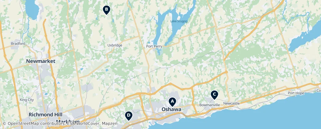 Map of Durham