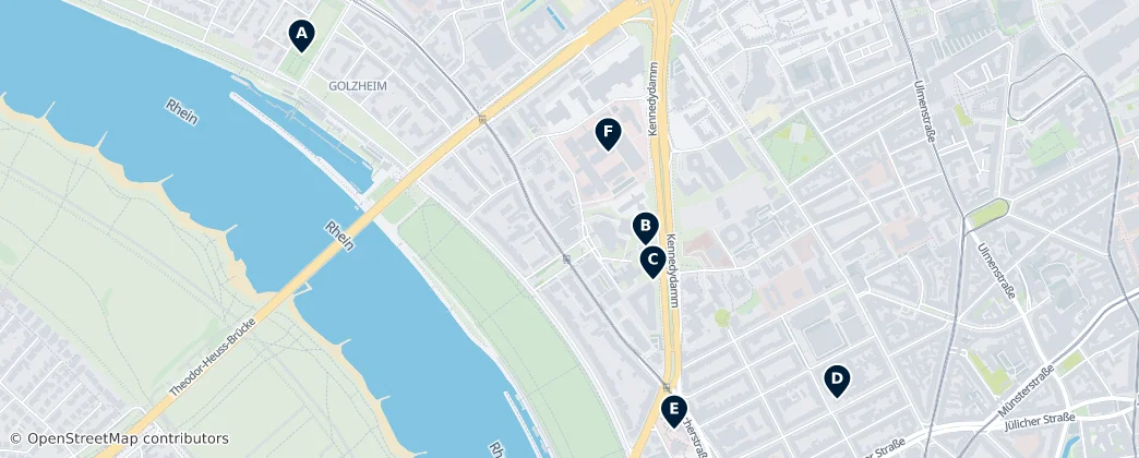 Map of Düsseldorf-Golzheim