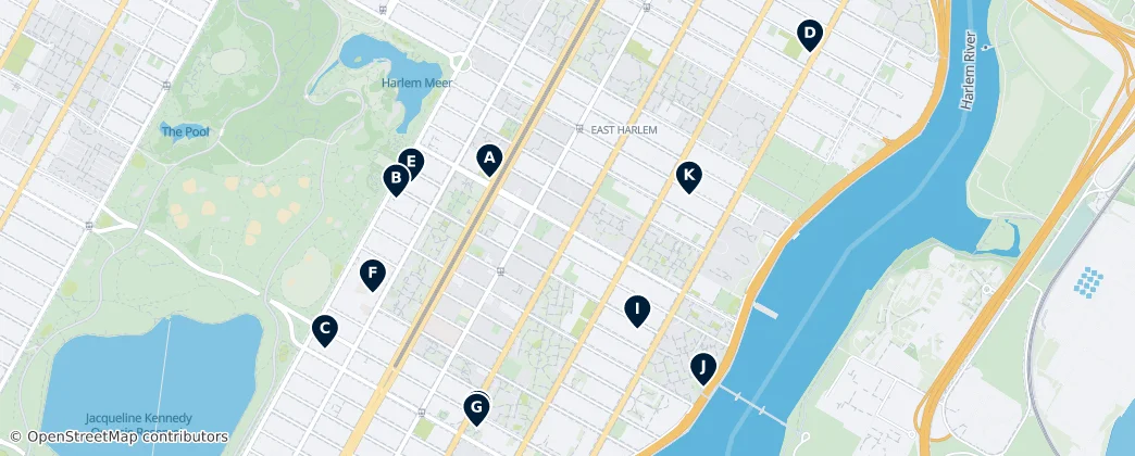 Map of East Harlem
