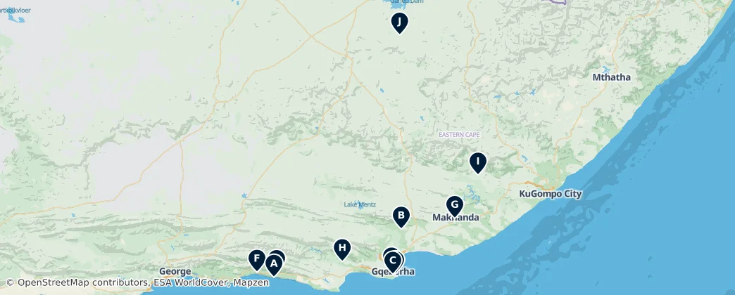 Map of Eastern Cape
