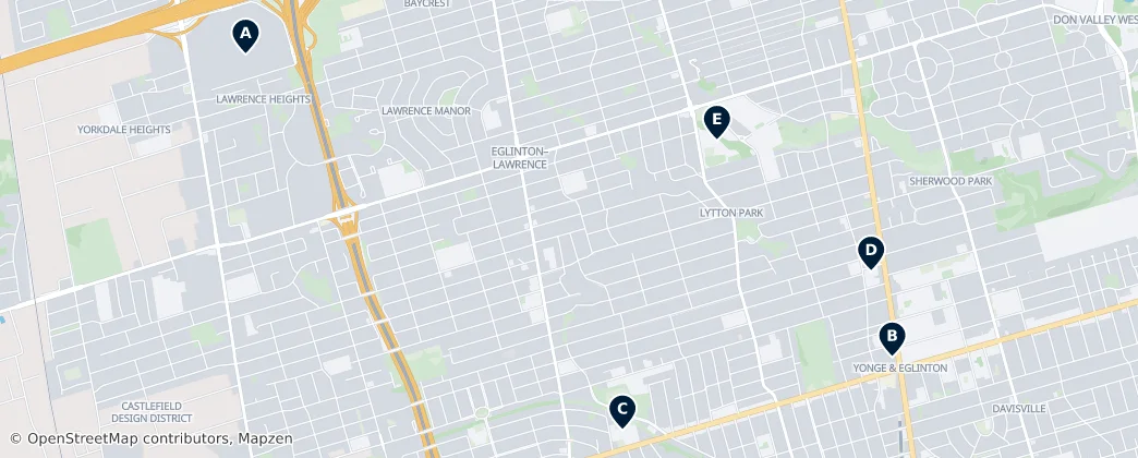 Map of Eglinton–Lawrence