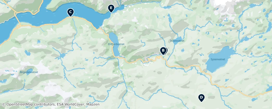 Map of Eidfjord
